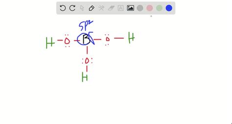 SOLVED: The boron atom in boric acid, B(OH)3, is bonded to three - OH ...