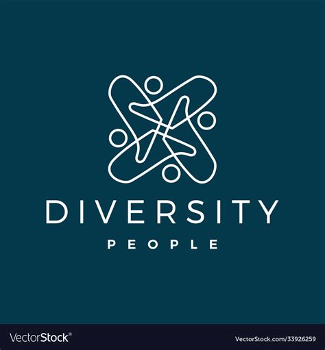 Diversity people logo icon Royalty Free Vector Image