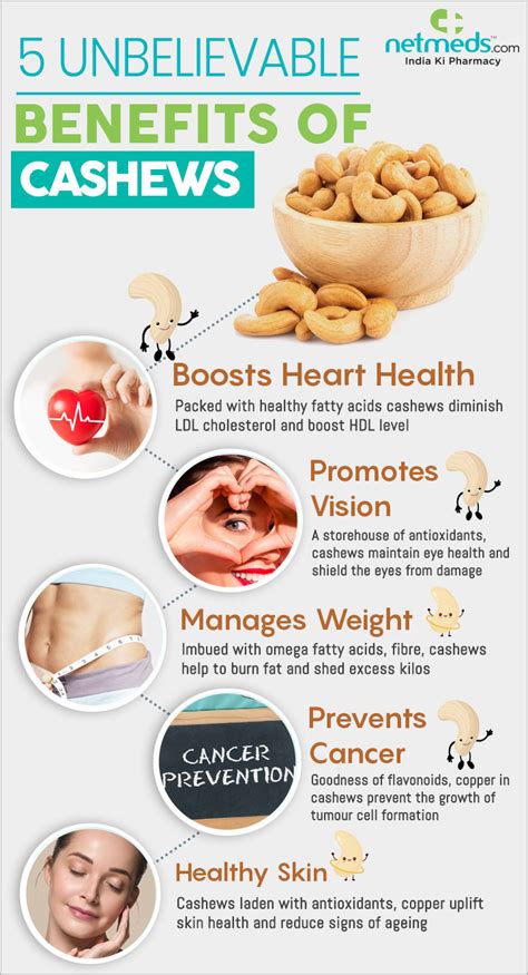 5 Healthy Reasons To Add Cashew Nuts To Your Diet Regimen - Infographic