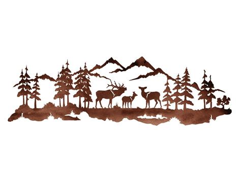 42" Elk Family Metal Wall Art - Wildlife Wall Decor