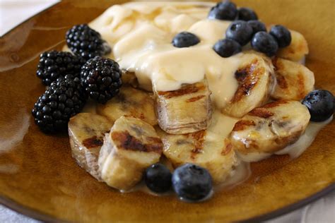 Grilled Bananas with Maple Creme Fraiche - Saving Room for Dessert