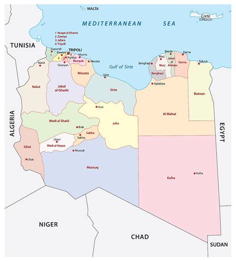 Mapas de Libia - Atlas del Mundo