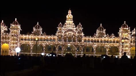 World Famous Mysore Palace Lighting Timings - YouTube