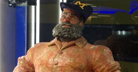 UM gives Paul Bunyan trophy maize-and-blue makeover