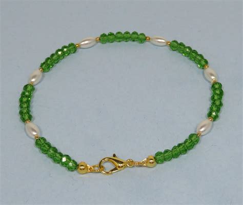 Peridot Bracelet Peridot Gemstone Bracelet Peridot and - Etsy