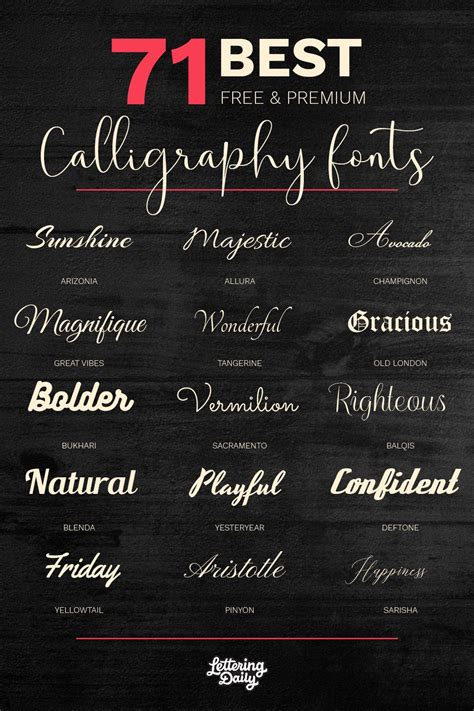 In this post, we are reviewing 71 of the best calligraphy fonts (both ...