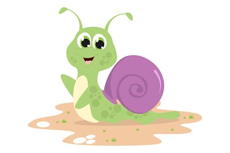 cute snail cartoon By CurutDesign | TheHungryJPEG