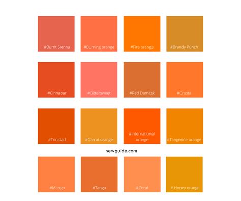 Orange Color - Shades And Combinations For Clothes 李 - SewGuide