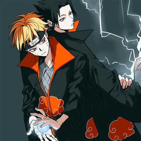 Naruto + Sasuke as Akatsuki #fanart | Naruto uzumaki | Pinterest ...