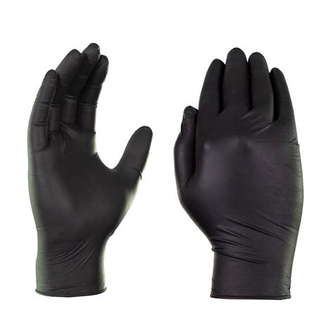 Black Nitrile Gloves (100 Gloves/Box) - Industrial Safety Products