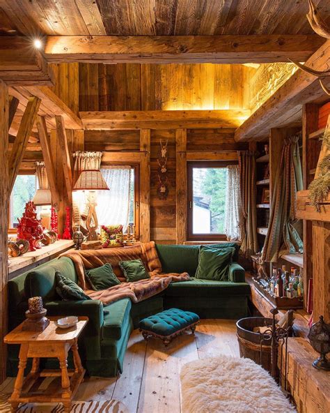 Log cabin interior in a mobile home - roompolf