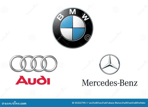 BMW Audi Mercedes Brands Logos Editorial Image - Image: 55322795