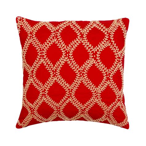 16x 16 Decorative Red Pillow Cover Linen Throw | Etsy in 2021 | Red ...