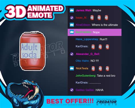 3D Animated Emote, Twitch Emote Pack, Twitch Chat Emotes, Twitch Sub ...