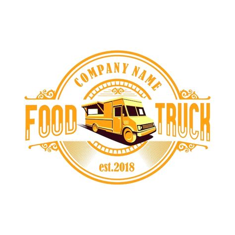 Food truck logo vector | Premium Vector