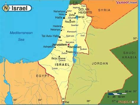 map egypt jordan israel