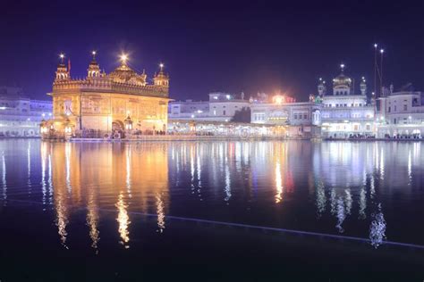 Night View of Golden Temple Amritsar Punjab India Editorial Photo ...