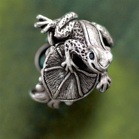 Frog Ring Silver Frog Ring Frog Jewelry Frog Sculpture - Etsy