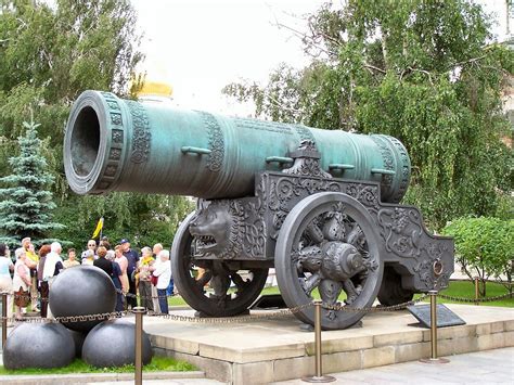 The Tsar Cannon, the largest howitzer ever made, cast by Andrey Chokhov ...