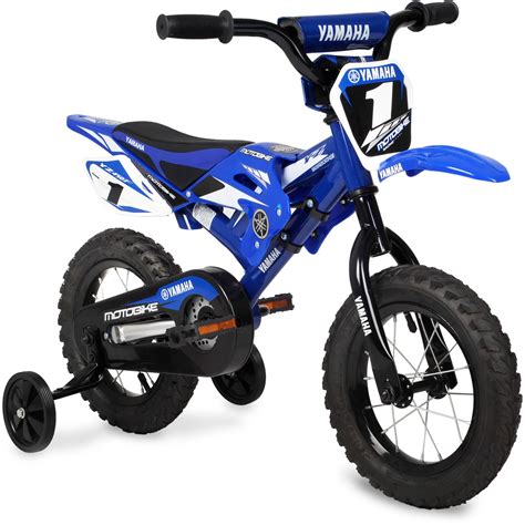 Boys Kids Bike Yamaha Moto Childs BMX 12" Blue 2-4 wheels Children ...