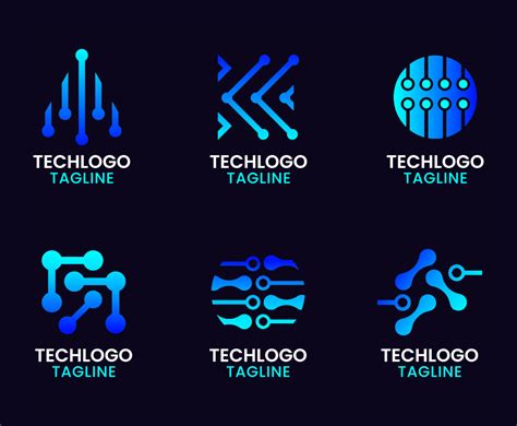 Technology Logo Collection Gradient Style