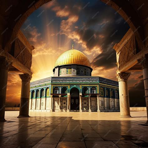 Premium Photo | Al Aqsa mosque temple mount dome of the rock