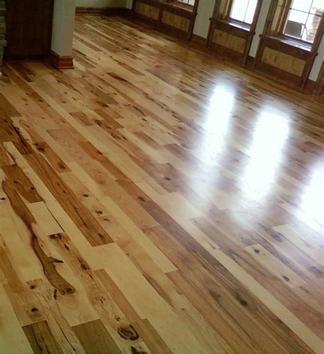 Hickory Wood Flooring - Rustic - Living Room - by Woodstock Flooring ...