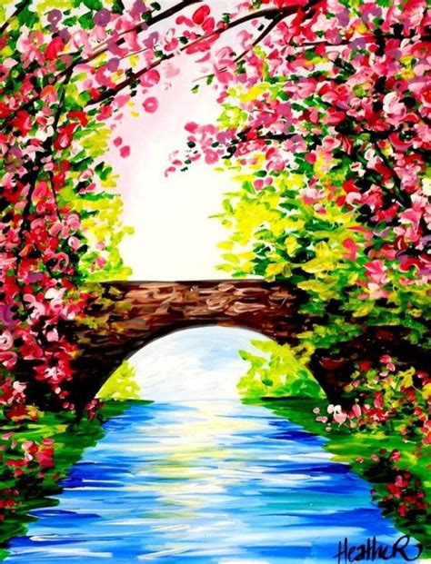 38 Easy Acrylic Landscape Painting Ideas for Beginners - Cartoon District