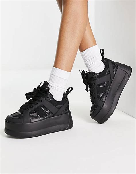 ASOS DESIGN Discover chunky skate sneakers in black | ASOS