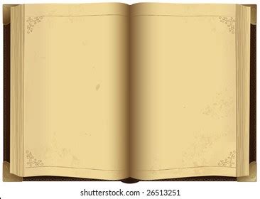 Ilustración de libro antiguo abierto, vector: vector de stock (libre de ...