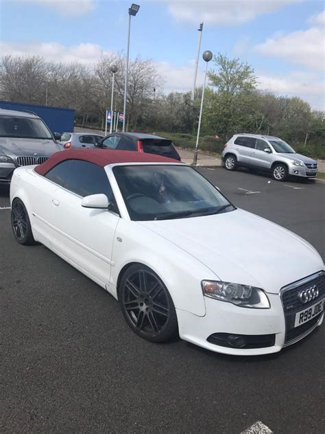 AUDI A4 CONVERTIBLE RED WHITE | in Syston, Leicestershire | Gumtree