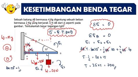 Contoh Soal Tegangan Tali Pada Kesetimbangan Benda Tegar Ppt Template ...