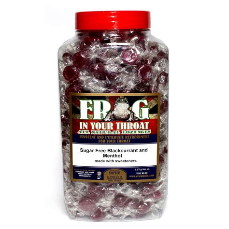 Sugar and Gluten Free Blackcurrant & Menthol Cough Sweets – 5lb Jar ...