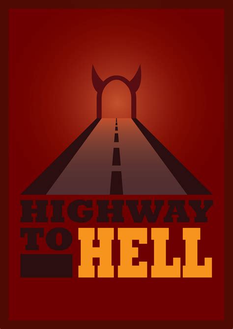 AC/DC Highway to Hell minimalist poster by e-49 on DeviantArt