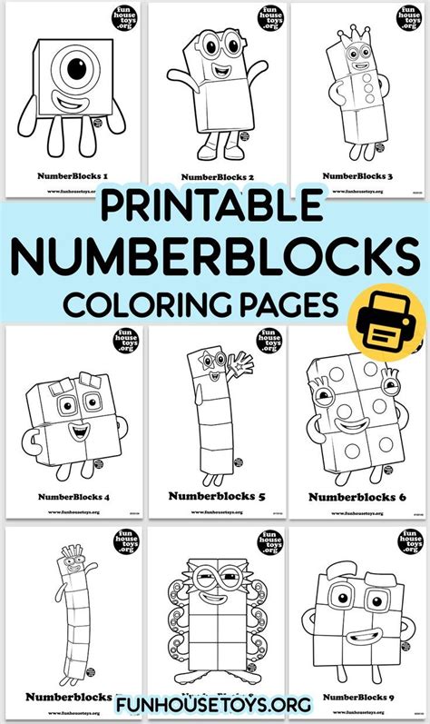 Printable Numberblocks Coloring Pages - TeegennSentene