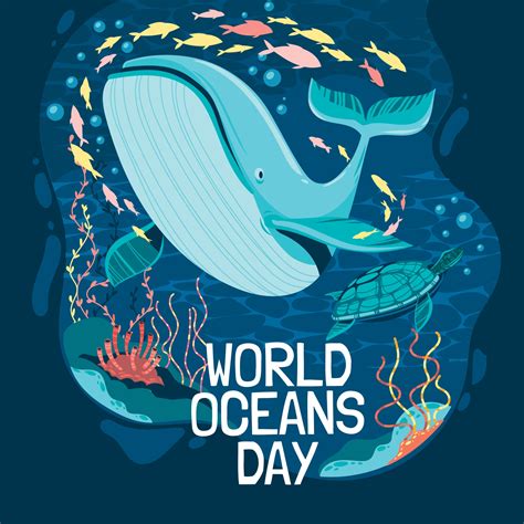 World Oceans Day Poster Concept 2540448 Vector Art at Vecteezy