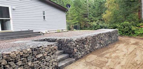 Gabion Retaining Wall — Crosby | Brookside Landscape Design