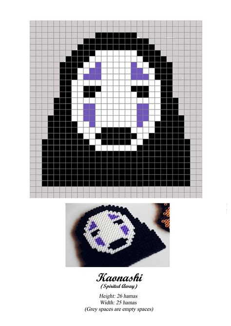 No Face | Cross stitch, Cross stitch embroidery, Pixel art pattern