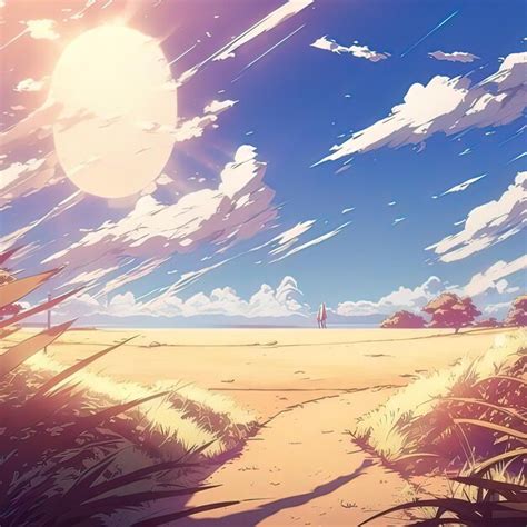 Premium Photo | Bright sunny day anime wallpaper