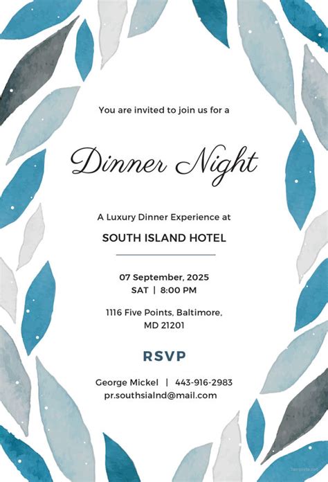 14+ Formal Dinner Invitations - PSD, Word, AI, Publisher, Apple Pages ...