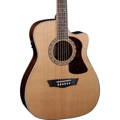 Washburn Heritage Series HF11SCE Acoustic-Electric Folk Guitar ...