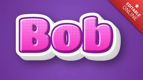 Bob | Text Effect Generator | TextStudio