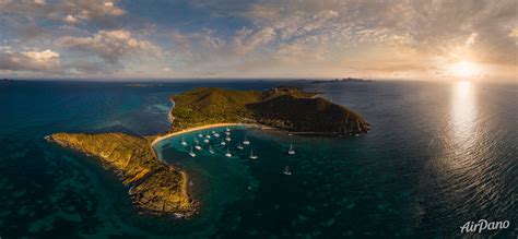 Mayreau Island at sunset