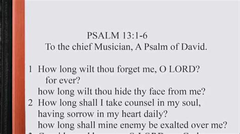 Psalm 13:1-6 ♩♫ KJV Scripture Song, Full Chapter - YouTube