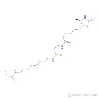 Desthiobiotin polyethyleneoxide Iodoacetamide Structure - C21H38IN5O6 ...