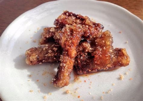 Fried Burdock Root with Sweet & Salty sauce Recipe by Rie - Cookpad