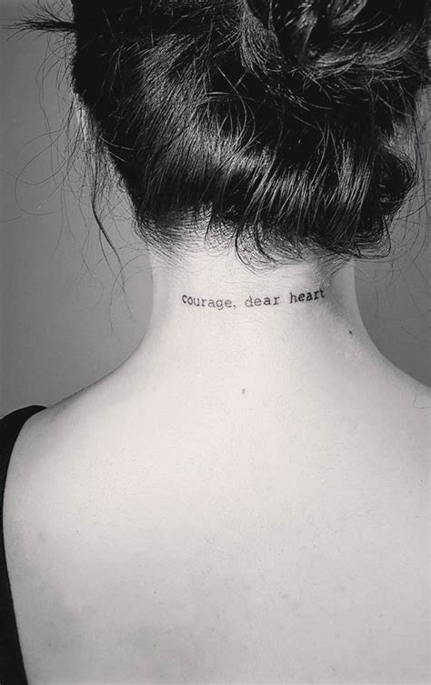 40 Meaningful Word Tattoos : Courage Dear Heart I Take You | Wedding ...