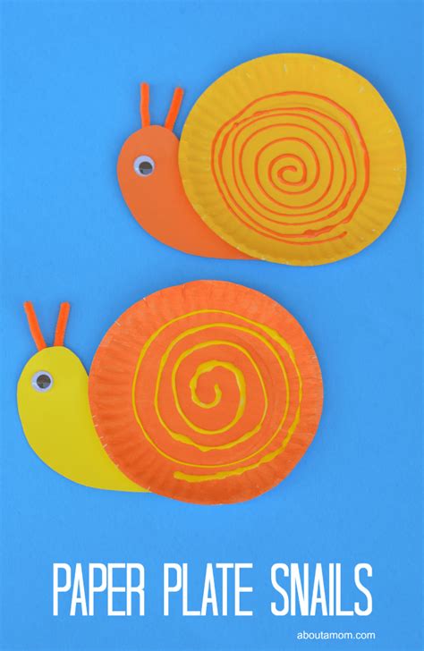 Pape Plate Snail Craft for Kids - About a Mom