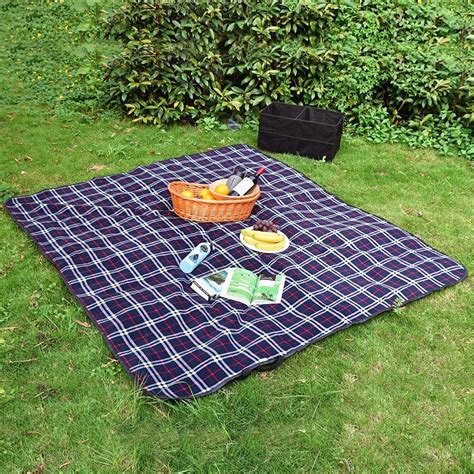 MelodySusie Fleece Outdoor Picnic Blanket Washable Extra Large 70x78 ...