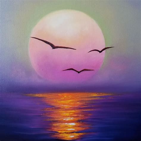 Full Moon Night Sky Art